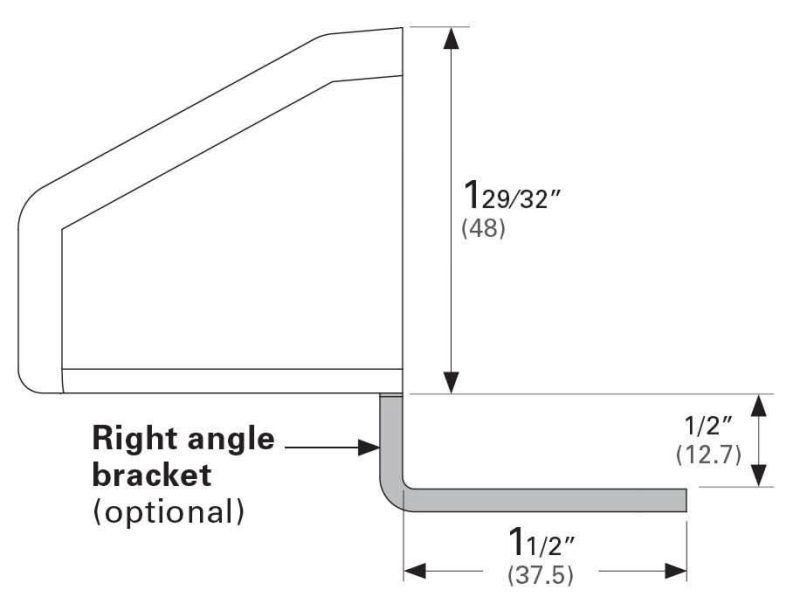 Barn Door Strike dimensions Top