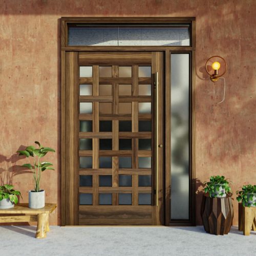 Cambria Basket Weave Pivot Door 1