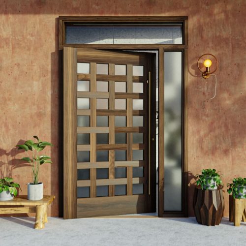 Cambria Basket Weave Pivot Door 2