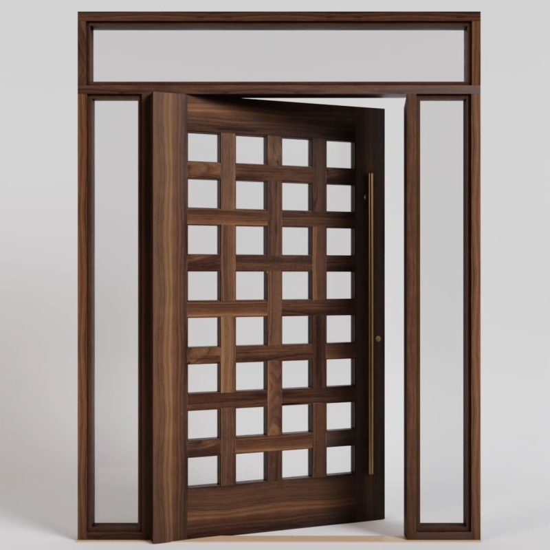 Cambria Basket Weave Pivot Door 4