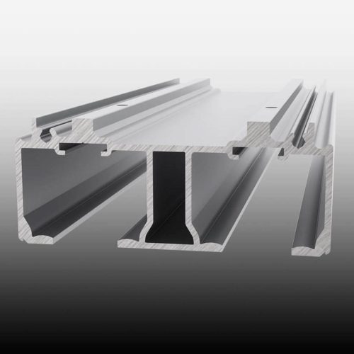 Low Profile Sliding Door Track - Double Track for doors 1-3/4" thick