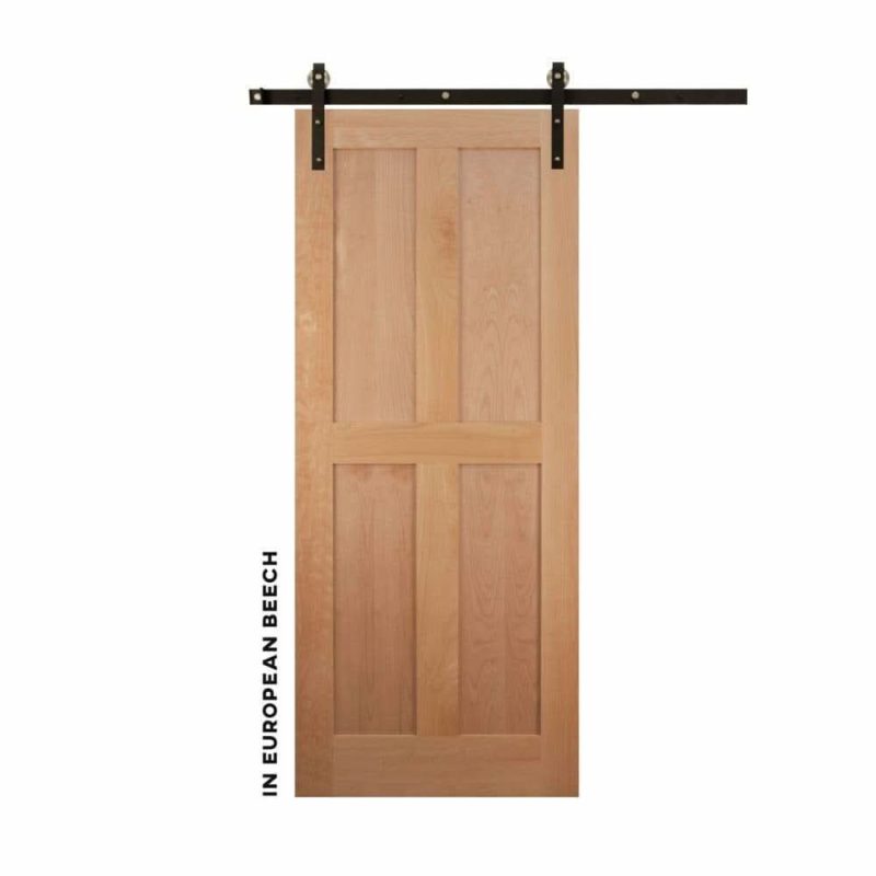 mid century modern 4 panel sliding barn door realcraft barn door 15589394186336