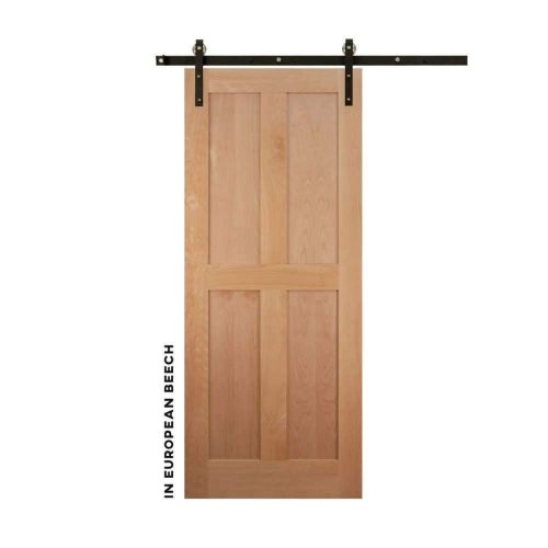 mid century modern 4 panel swinging barn door realcraft barn door 15589697912928