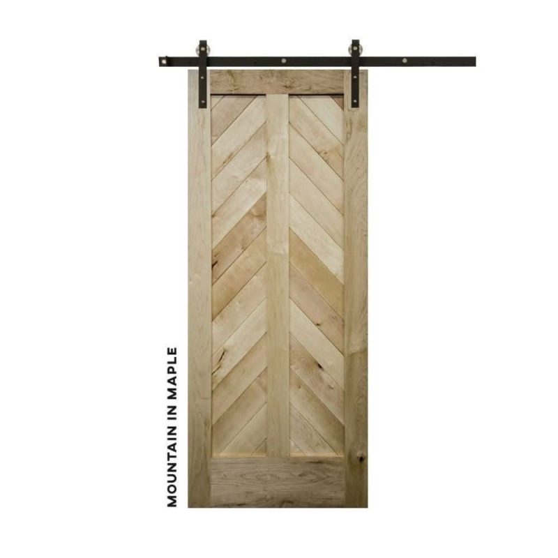 mountain chevron swinging barn door builder series sliding barn door 15590490505312