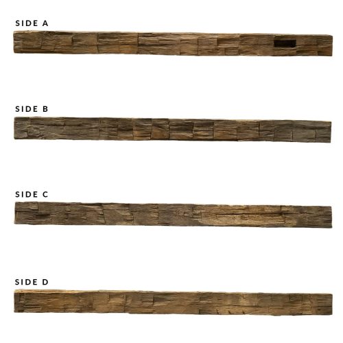 rc reclaimed wood product mantel G text